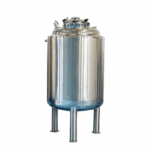 Stainless steel industrial mixing tank with lid and support legs
