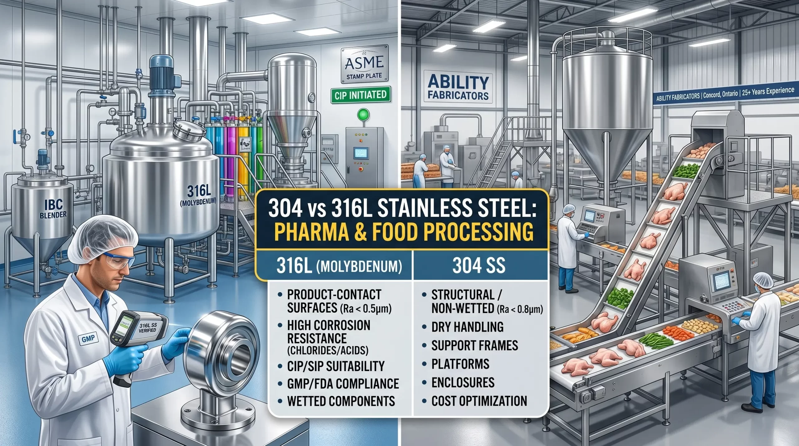 304 vs 316L Stainless Steel