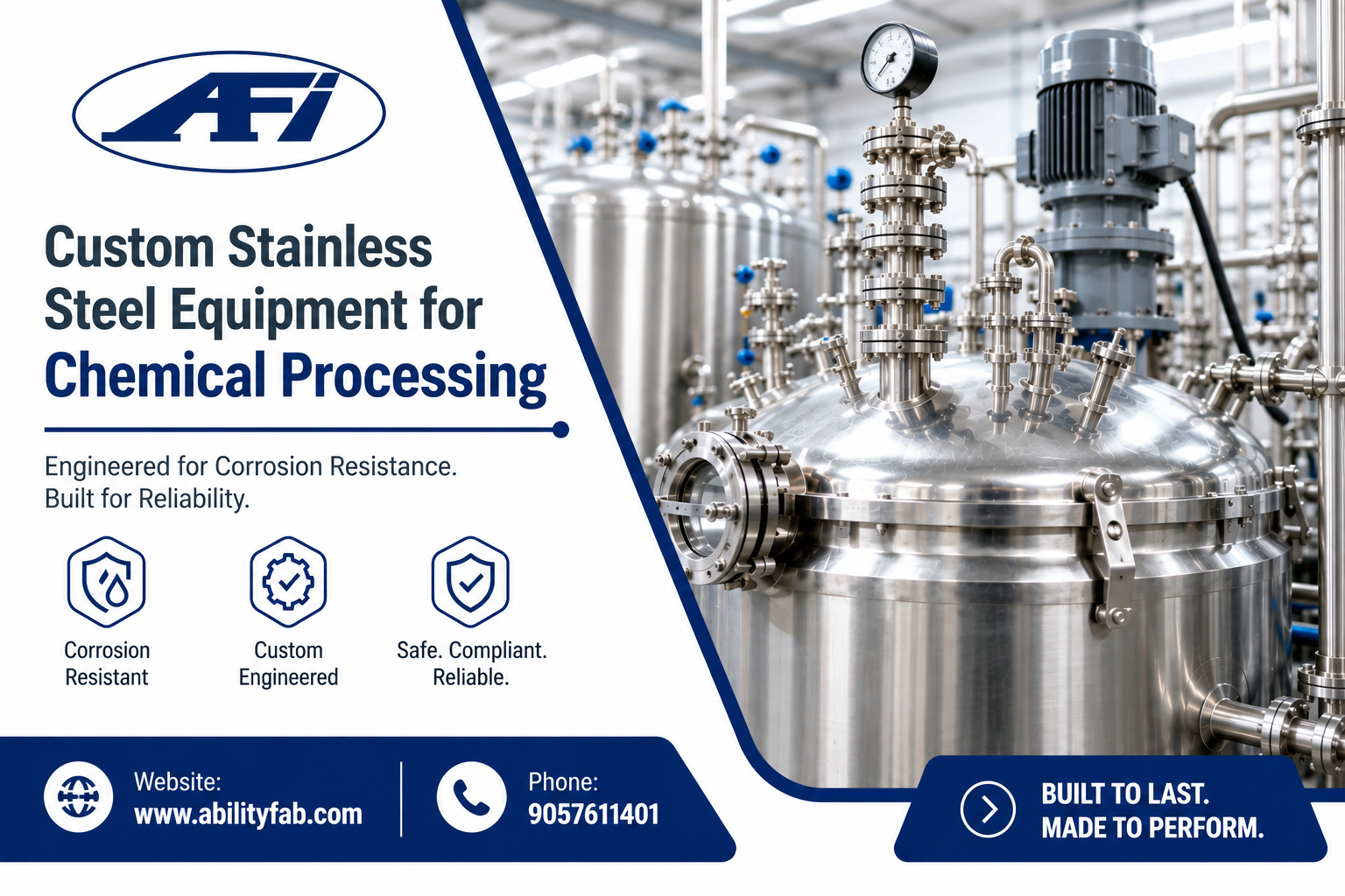 Custom Stainless Steel Equipment for Chemical Processing